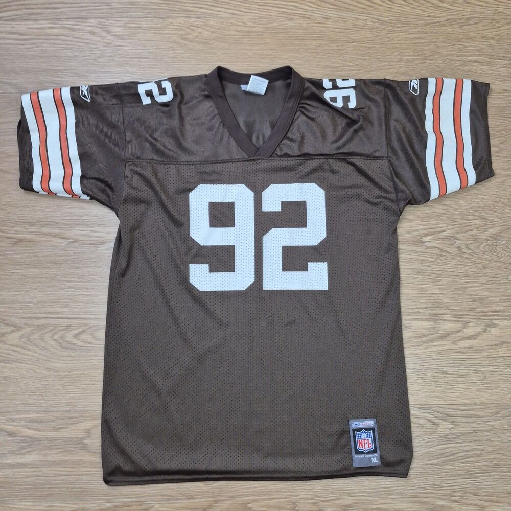 Vintage Cleveland Browns Jersey Womens XL Logo Athletic Courtney Brown #92 NFL
